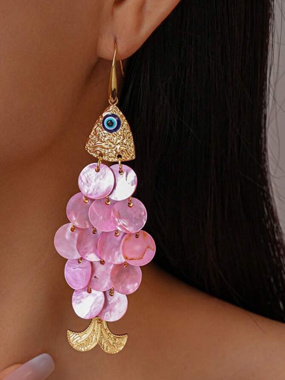 Fish drop earrings Q1174